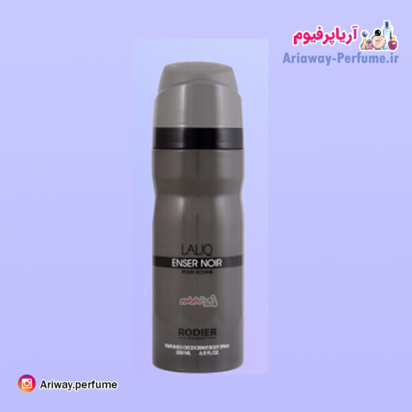 اسپری بدن مردانه رودیر مدل لالیک/ LALIQ ENSER NOIR حجم 250 میلی لیتر